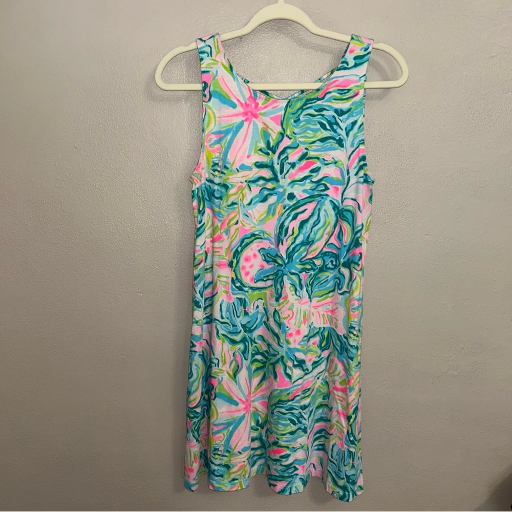 Lilly Pulitzer Sleeveless Midi Dress in Turquoise, Pink, Lime